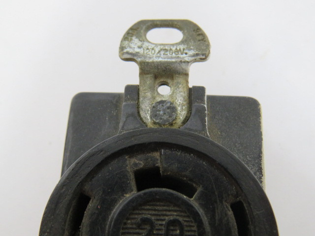 Hubbell 7410-B Non-Ground Twist Lock Receptacle 20A 120/208V 4W 4P USED