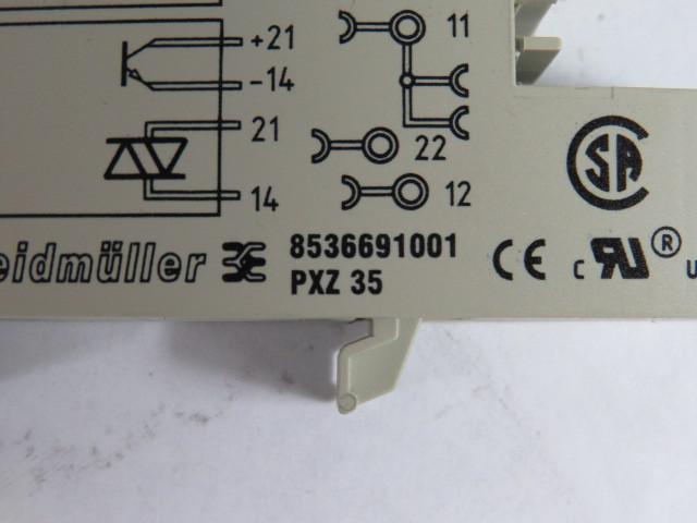 Weidmuller PXZ-35 Relay Socket Missing Latch USED