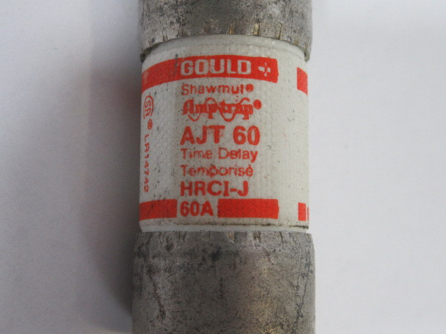 Gould AJT60 Time Delay Fuse 60A 600VAC USED