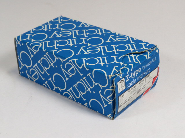 Critchley 11521808 Grey Cable Marker #8 Z7 Chevron Cut 900-Pack  NEW