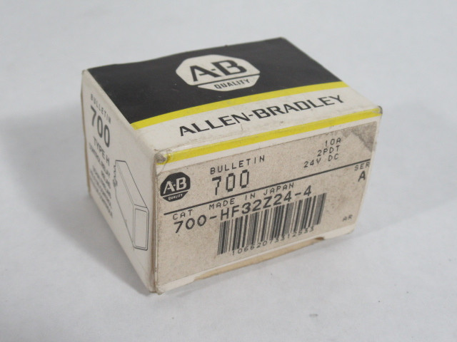 Allen-Bradley 700-HF32Z24-4 Control Relay SER A 24VDC 10A 8-Blade NEW