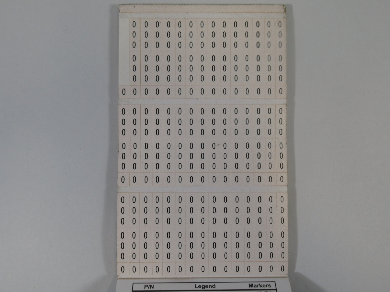 Panduit PCMB-1 Pre-Printed Wire Marker Book Missing Some Markers USED