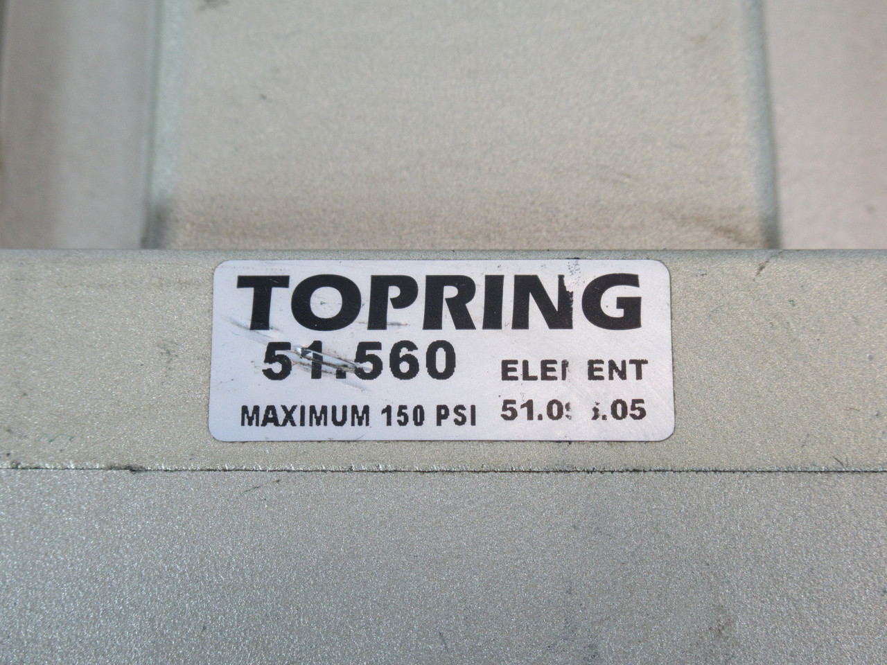 Topring 51.560 Pneumatic Filter 3/4" NPT 150 psi 130 mL Bowl USED