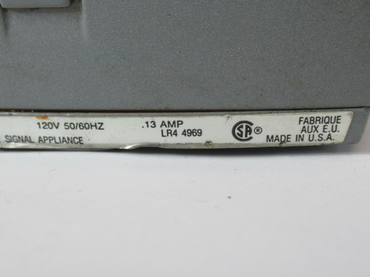 Edwards 874-N5 Surface Horn 120V 50/60Hz 0.13A SHELF WEAR USED