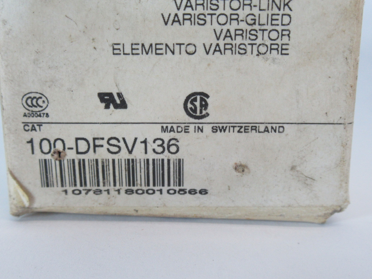 Allen-Bradley 100-DFSV136 Suppressor Module 56-136V BOX DAMAGE NEW