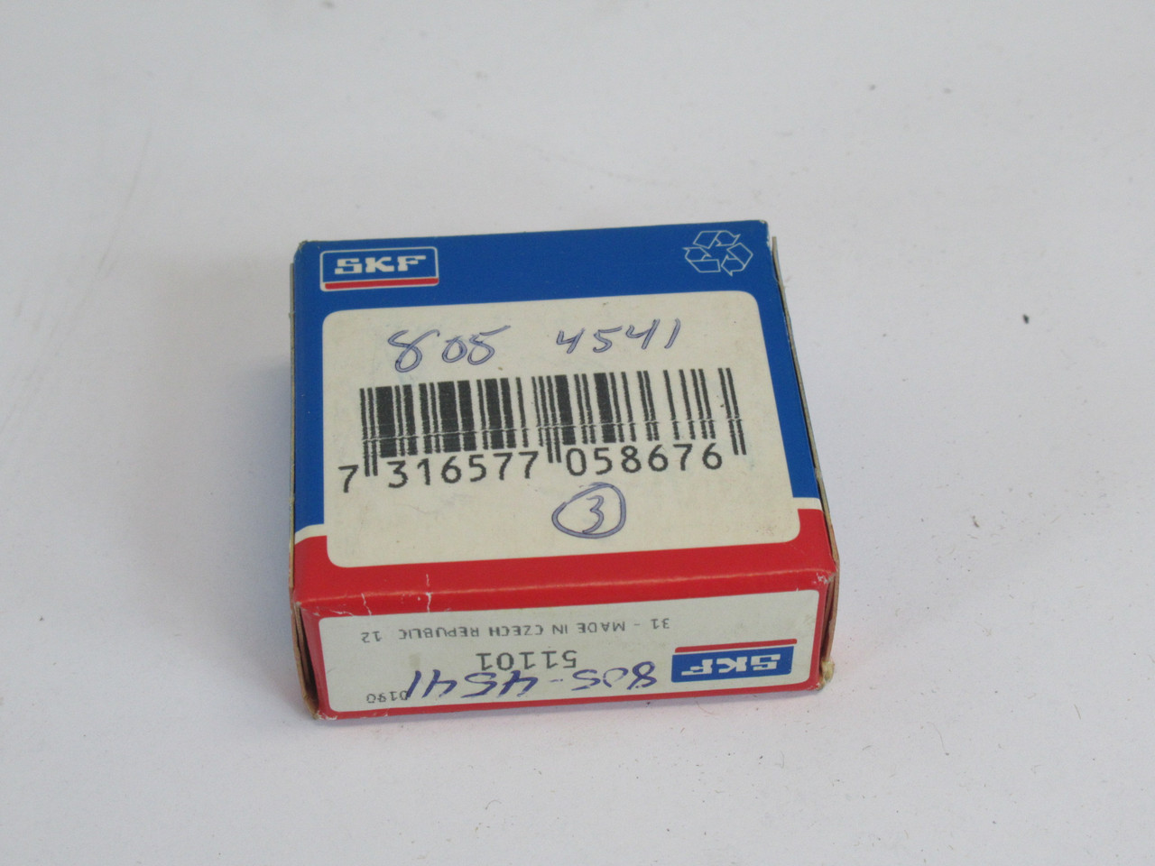 SKF 51101 Single Direction Thrust Bearing 26mm OD 12mm Bore 9mm H SEALED NEW