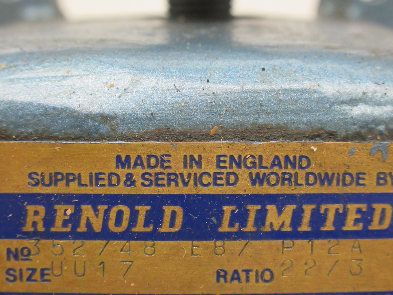Renold 352748-E87-P12A Gear Box Size UU17 22/3 Ratio USED