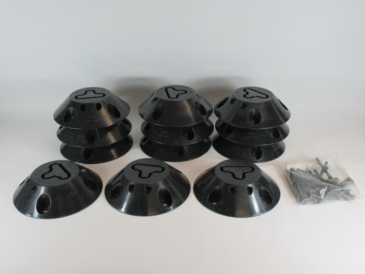 Davidson 800BASE100 FG300 Black Traffic Post Base Lot of 12 SHELF WEAR NOP