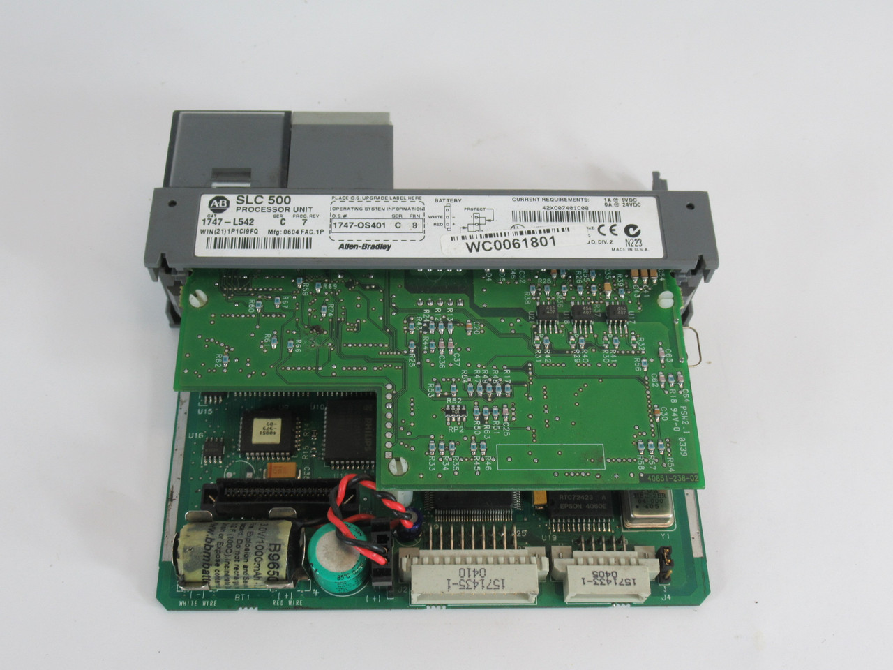 Allen-Bradley 1747-L542 Series C Processor Unit 1A@5VDC 0@24VDC NO DOOR/KEY USED