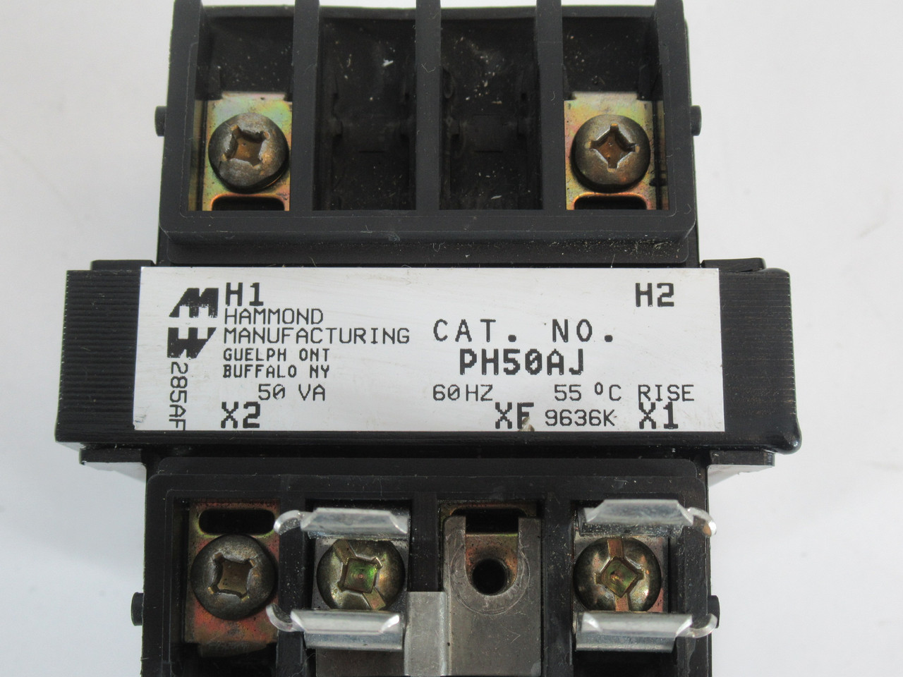 Hammond PH50AJ Control Transformer 50VA Pri 600V Sec 120 MISSING SCREW USED