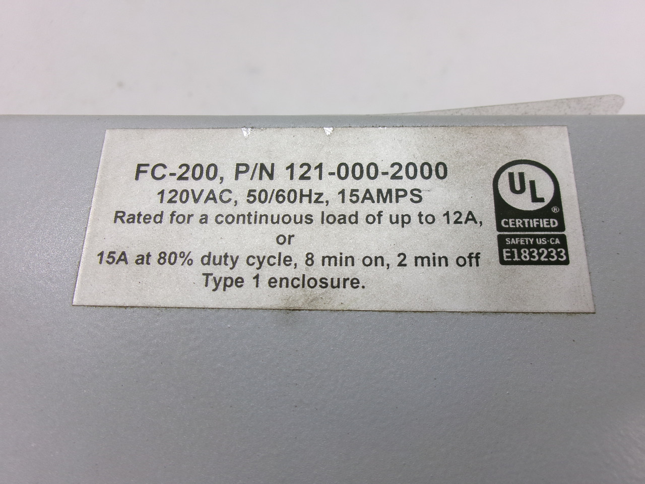 Rodix 121-000-2000 FC-200 Feeder Cube 120VAC 50/60Hz 15A USED