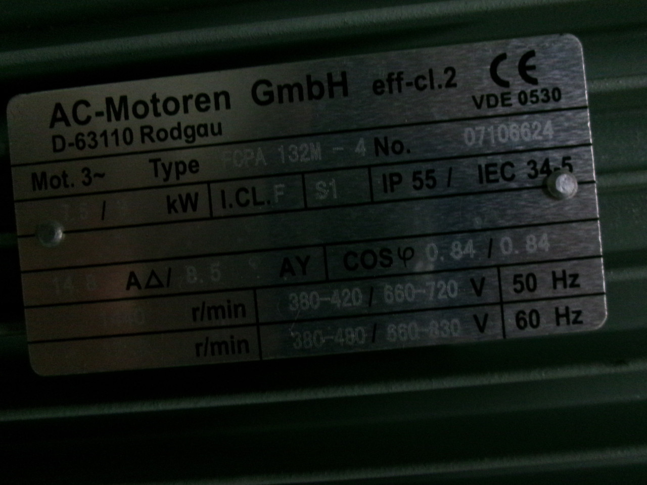 Hadicke Hydrauliktechnik 50-20-02082 Hydraulic Pack 7.5kW 20.3 L/min Sn 37 USED