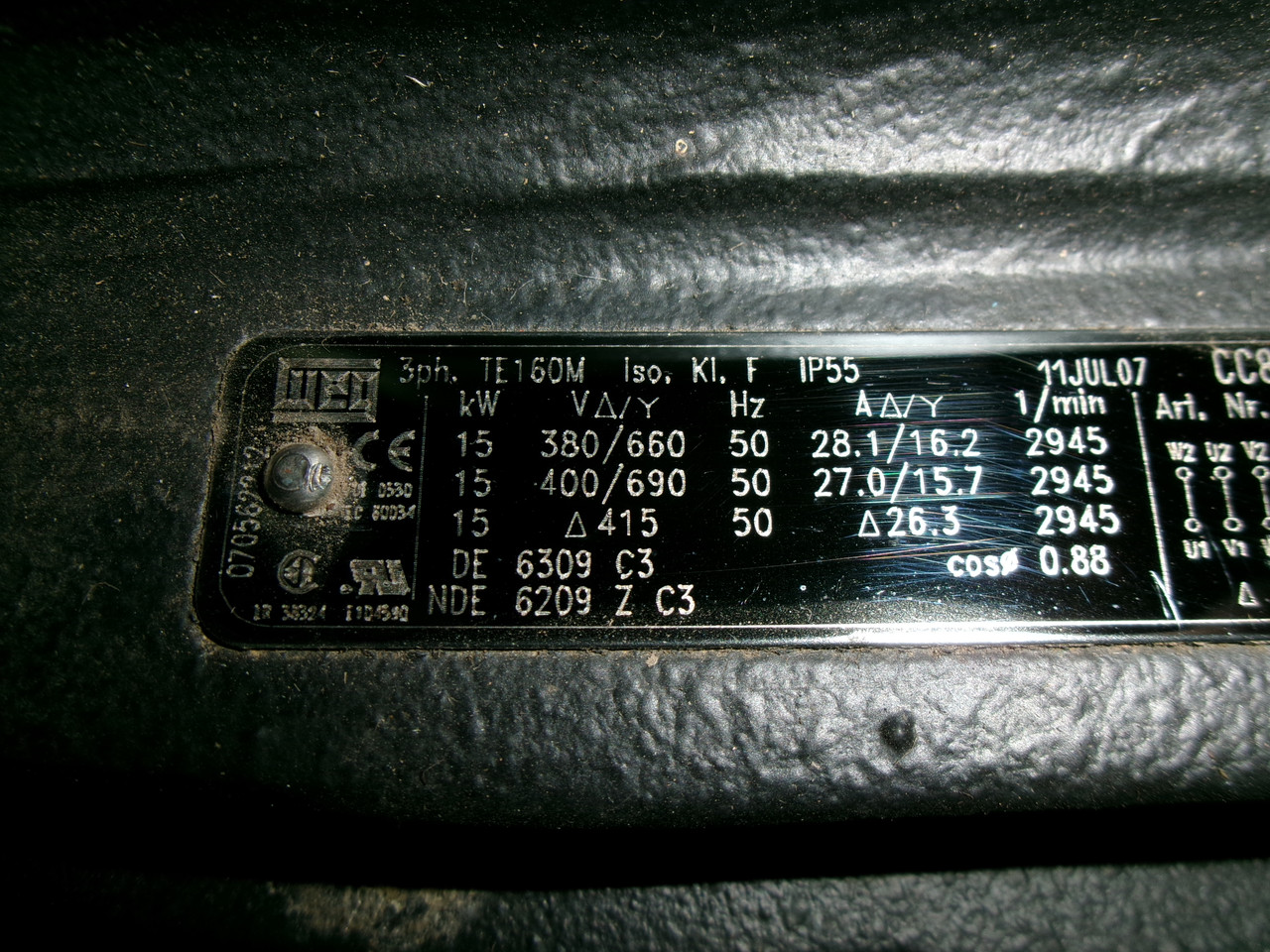 Busch UNC0630.BK01.ZZRA Cobra Dry Screw Vacuum Pump 15kW USED