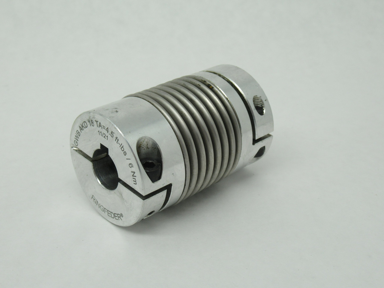 Ringfeder AKD 18-15-17 Bellows Coupling 15mm 17mm Bores 4x3mm K/W USED