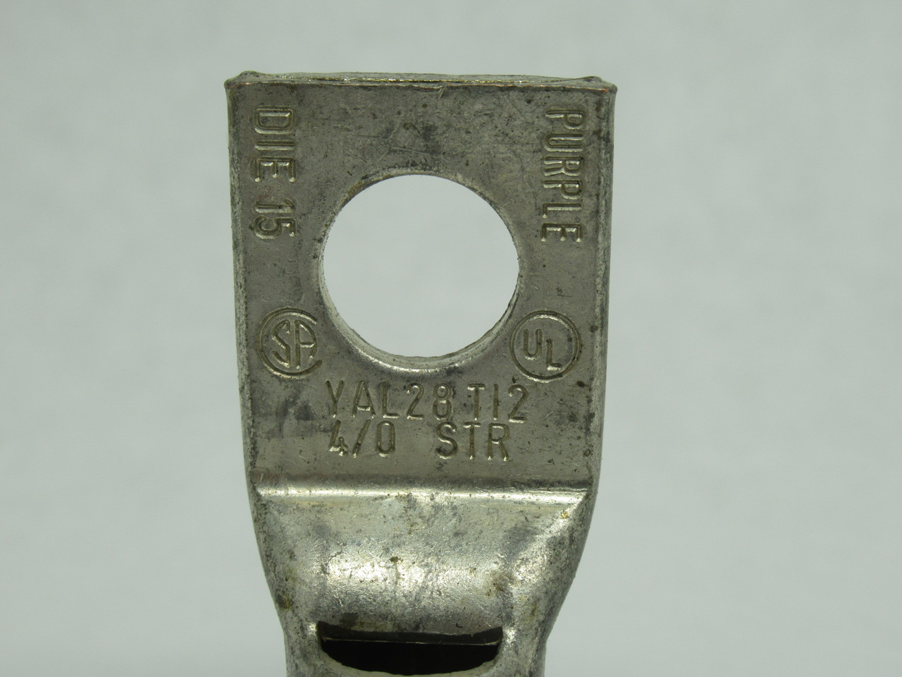 Burndy YAL28T12 Compression Lug 4/0 AWG 1/2" Stud Purple SHELF WEAR NOP