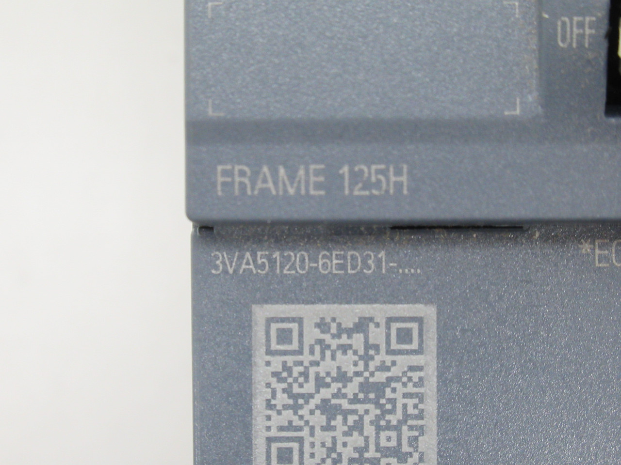 Siemens 3VA5120-6ED31-0AA0 Circuit Breaker 20A 800V SHELF WEAR USED