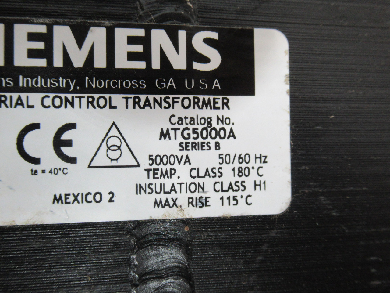 Siemens MTG5000A Control Power Transformer 5000VA Pri 480-440/240-220V USED