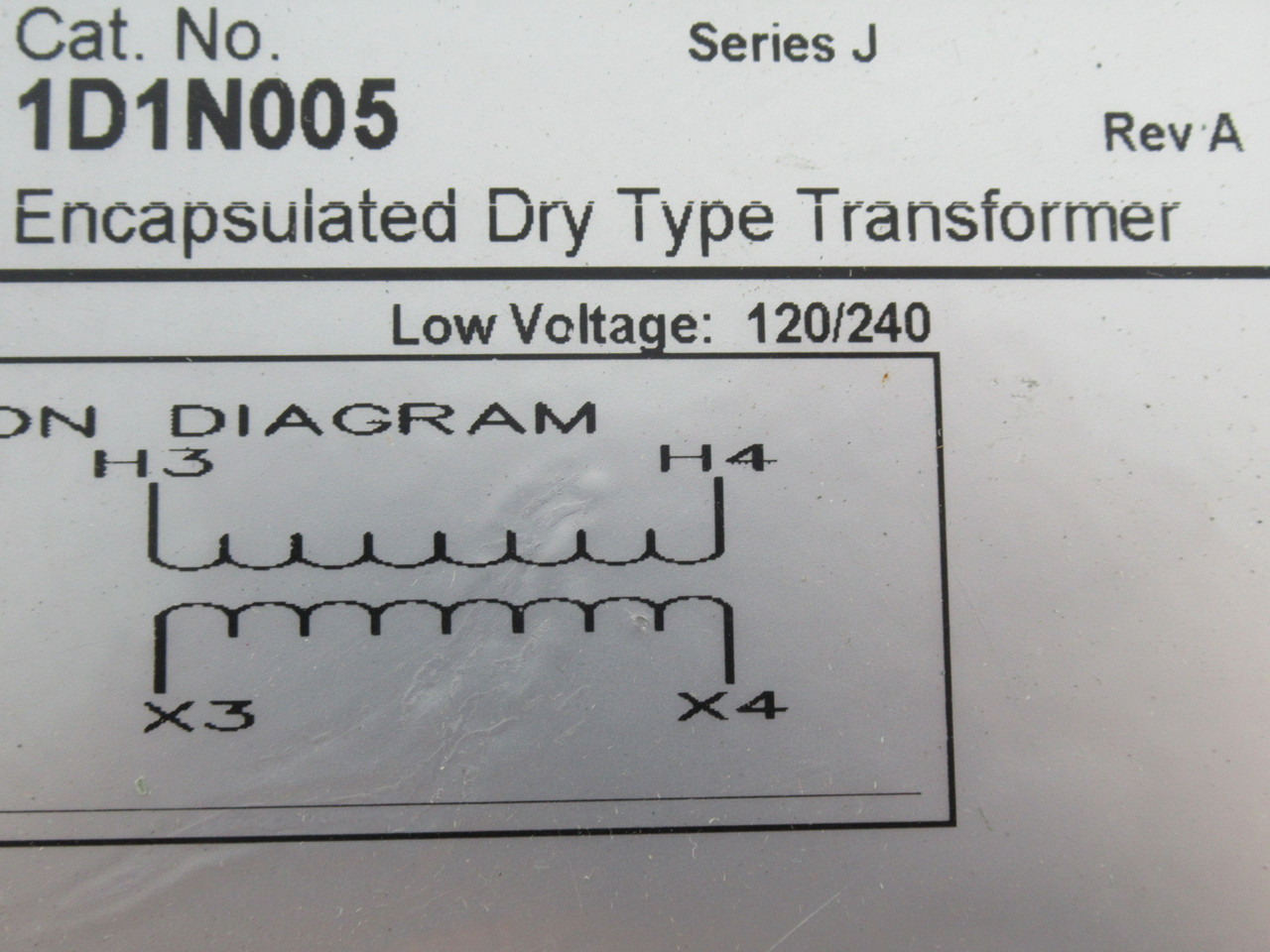 Siemens 1D1N005 Encapsulated Transformer 5000VA Pri: 240x480V BENT FRAME USED