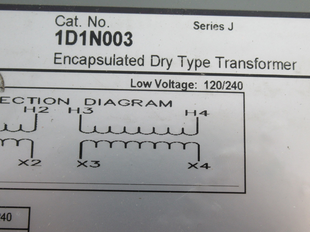 Siemens 1D1N003 Encapsulated Transformer 3000VA Pri: 240x480V Sec 120/240V USED