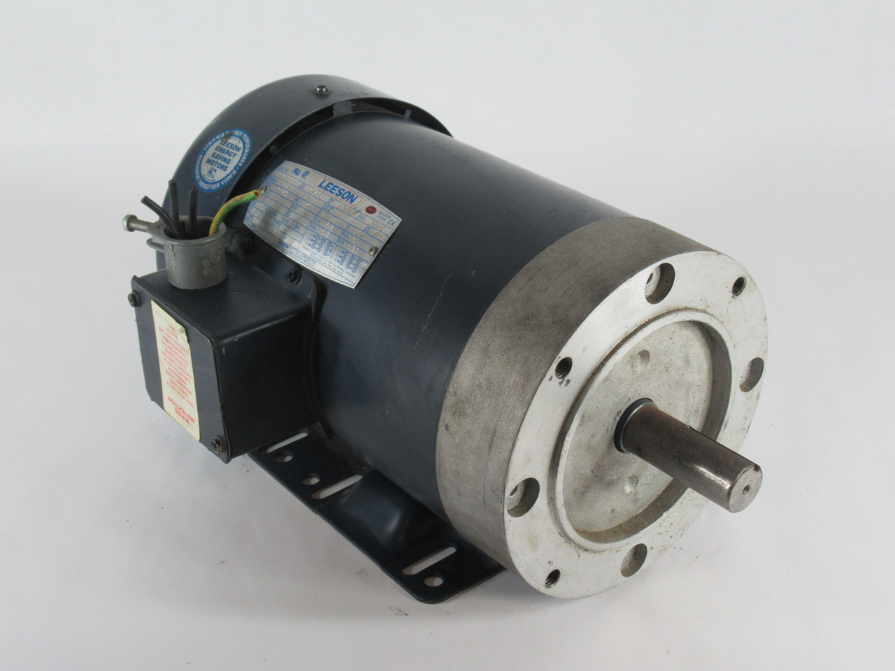 Leeson G120087.00 1HP 1160RPM 208-230V/460V G145T TEFC 3Ph 3.6A 60Hz NO KEY USED