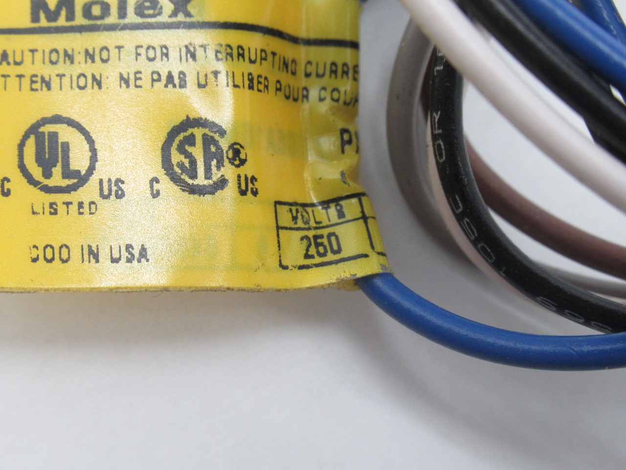 Molex 8R5006A16M010 Micro-Change Receptacle Male 1/2" NPT 30" Length 5-Pole USED