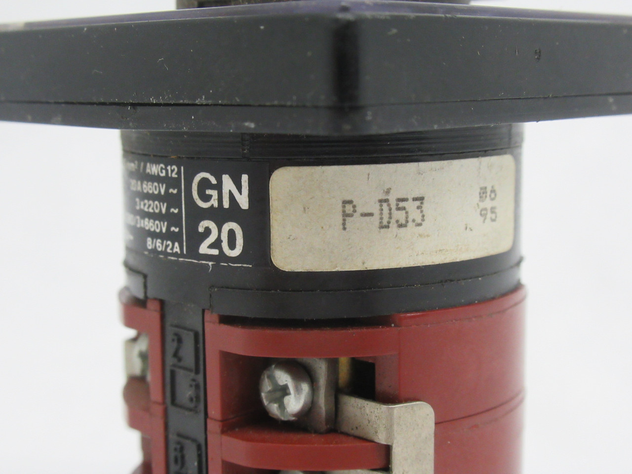 Santon GN20-P-D53 Rotary Switch Assembly 4-Position 600V 15A USED