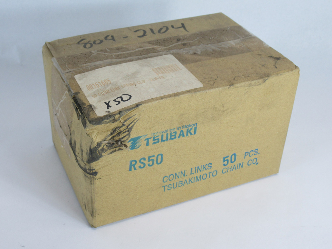 Tsubaki RS50-1-CL Connecting Link Spring Clip Slip Fit 50-Pack SEALED NEW