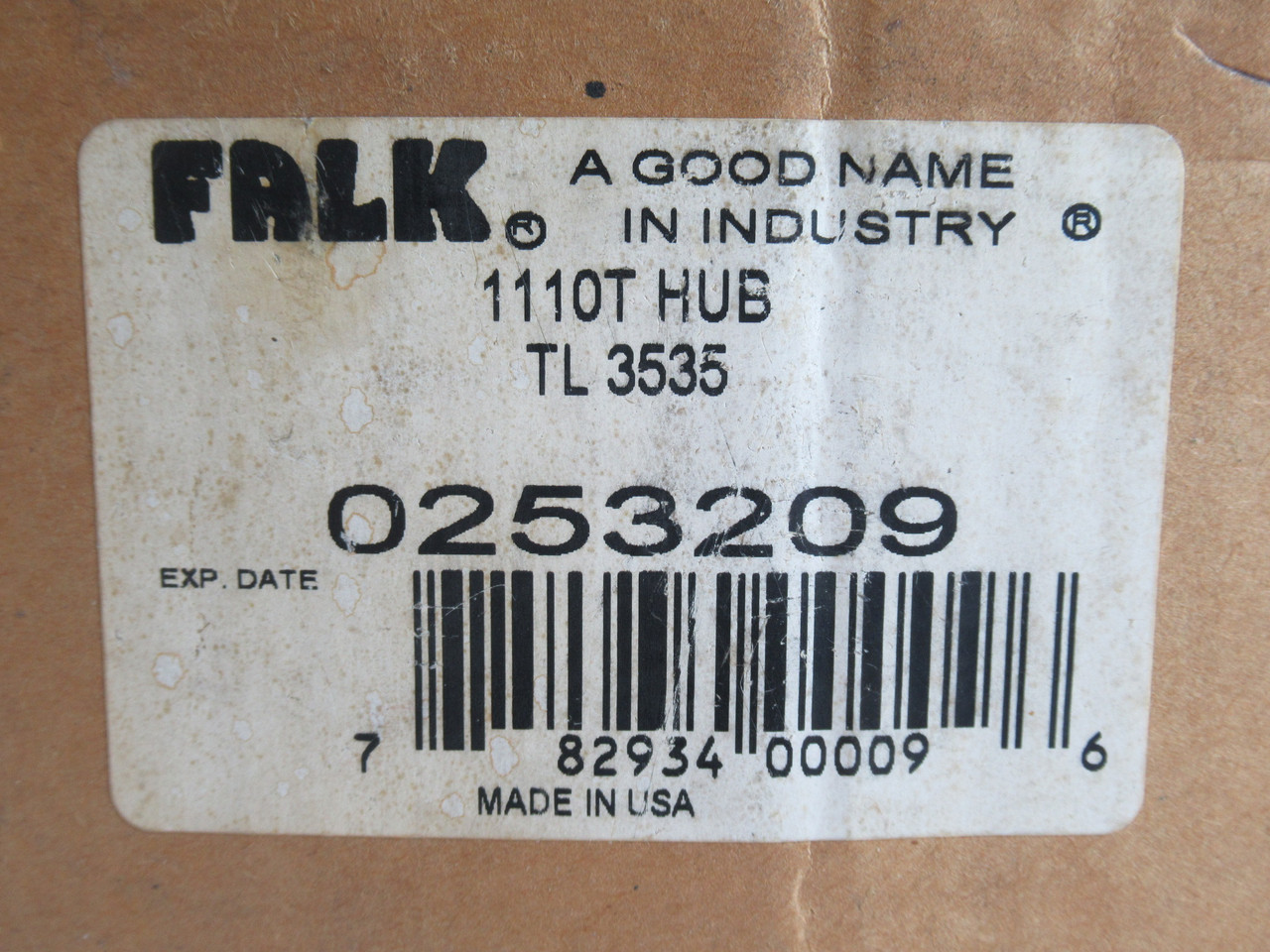 Falk 0253209 1110T Grid Coupling Hub 6.31" Hub D 8.19" Flange OD 3.62" LTB NEW