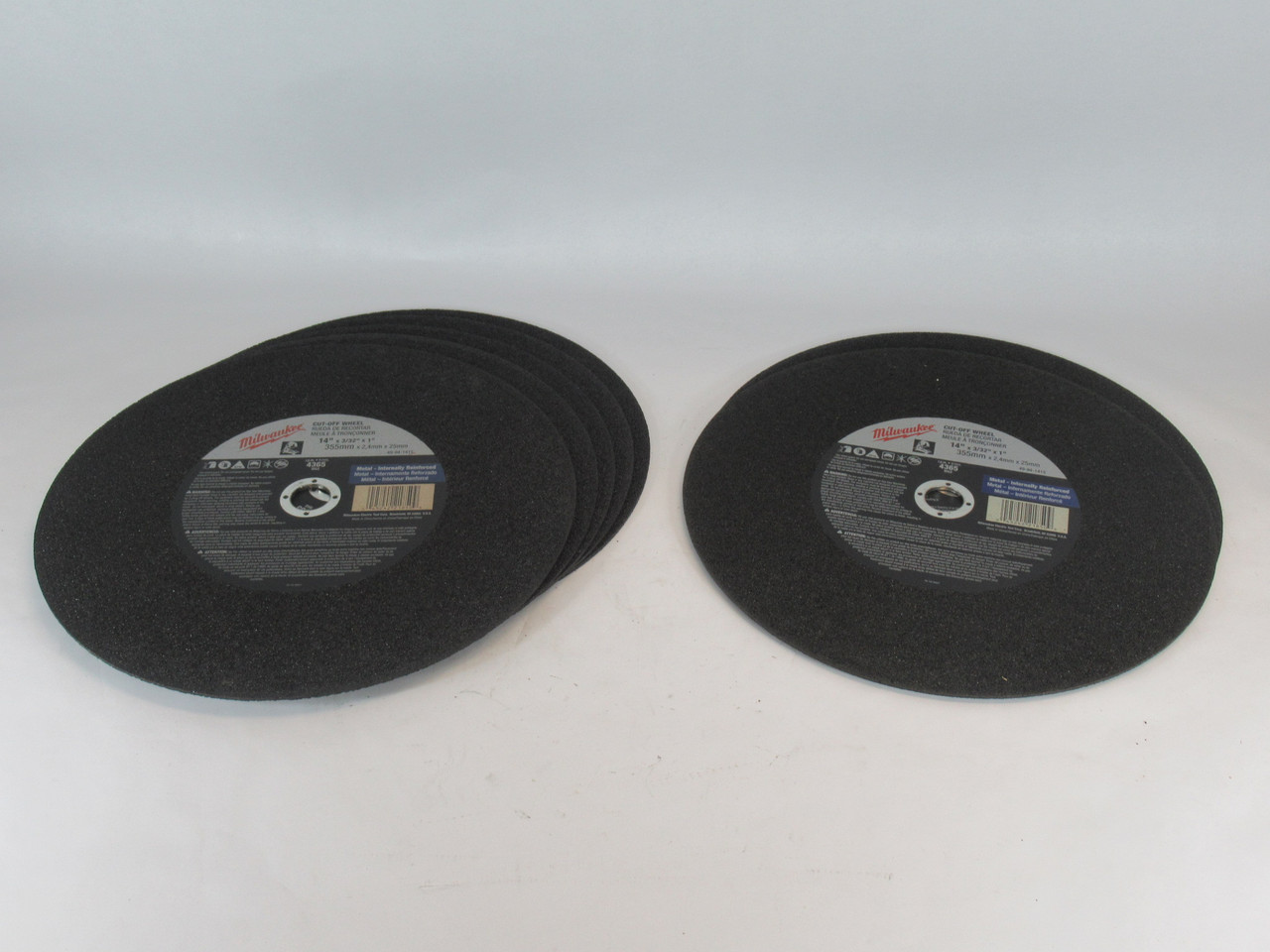 Milwaukee 49-94-1415 Cut-Off Wheel 14" x 3/32" x 1" A36P Lot of 7 Wheels NEW