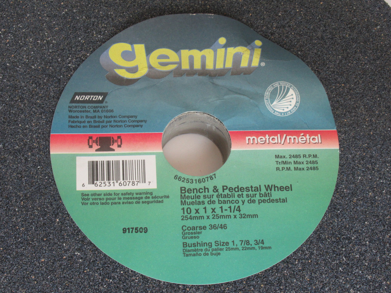 Norton 66253160787 Grinding Wheel 10" x 1" x 1-1/4" 36/46 Grit BOX DAMAGE NEW