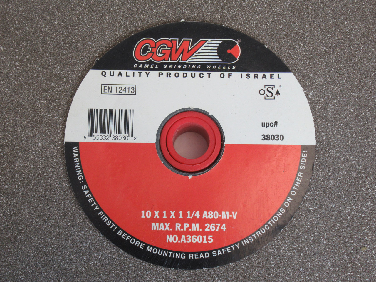 Camel Grinding Wheels WB1-259-080MC Grinding Wheel 10x1x1-1/4" A80 BOX DMG NEW