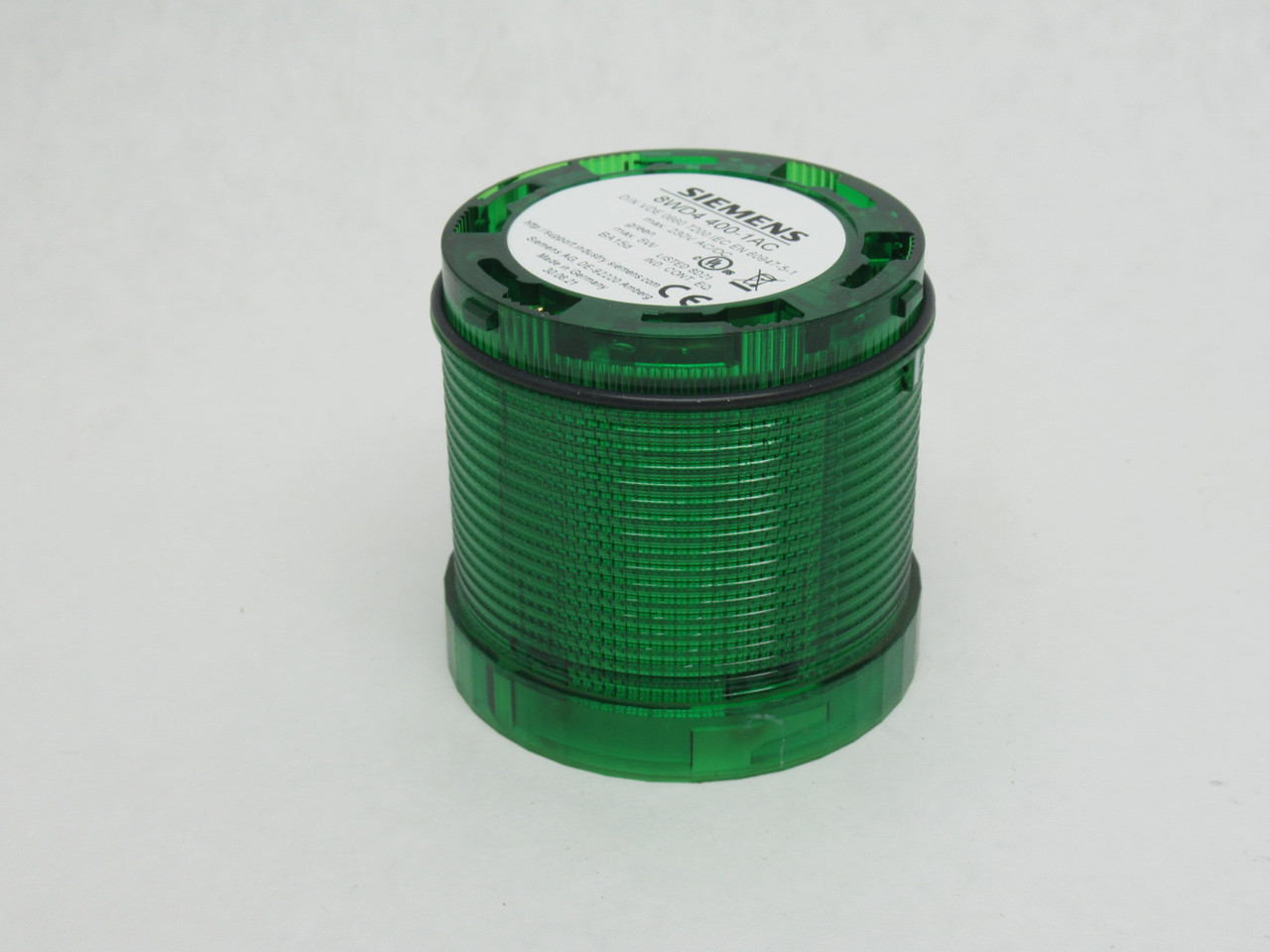 Siemens 8WD4400-1AC Continuous Light Element Green 230V 5W 70mm D USED