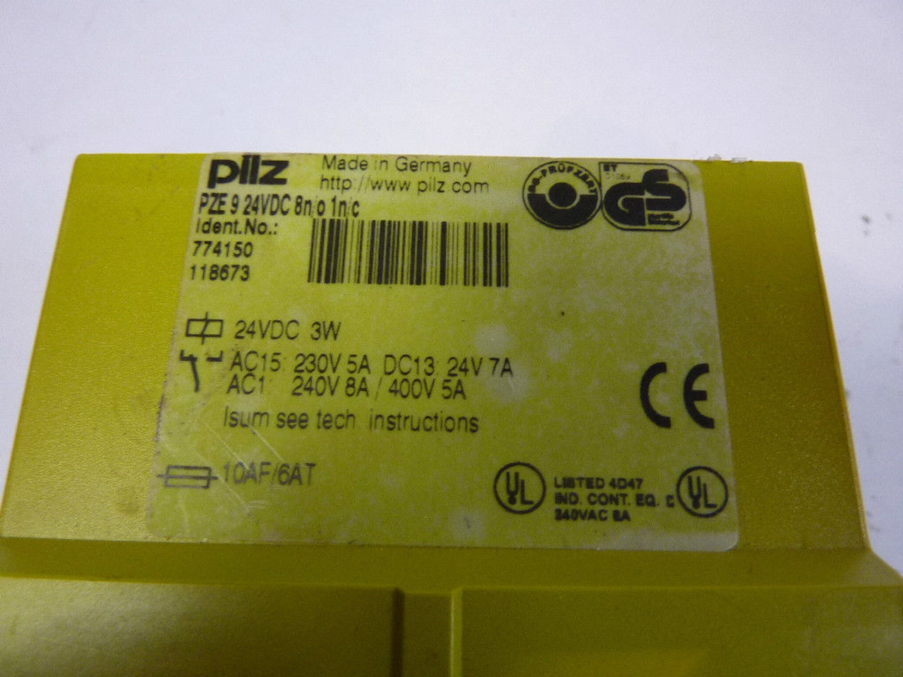 Pilz PZE9-24VDC-8NO-1NC Expander Module 24VDC USED