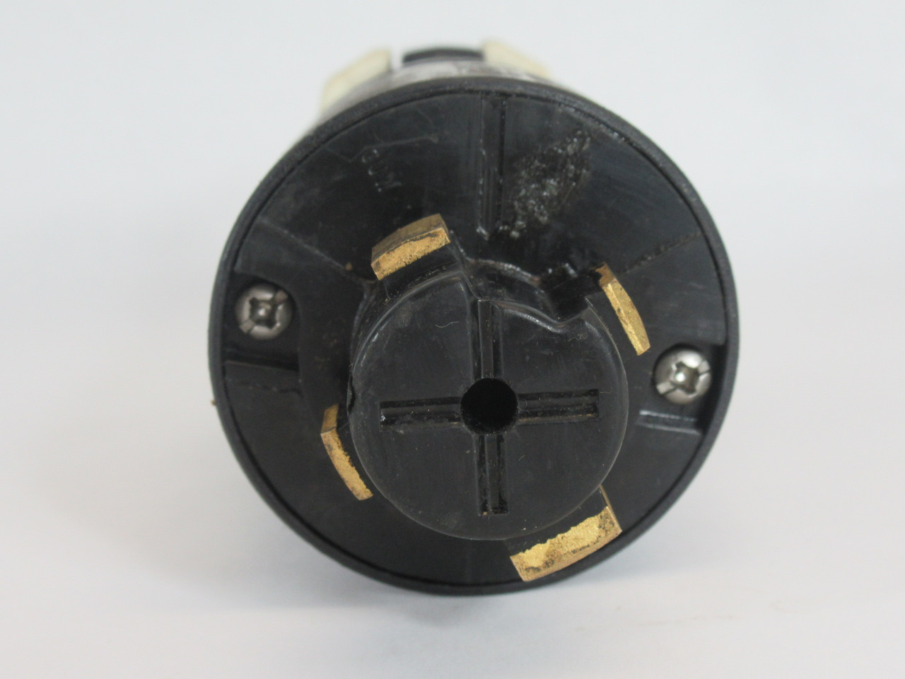 Hubbell 21415B Locking Plug 30A 600VAC 20A 250VDC 4W 3P Non-NEMA B&W USED