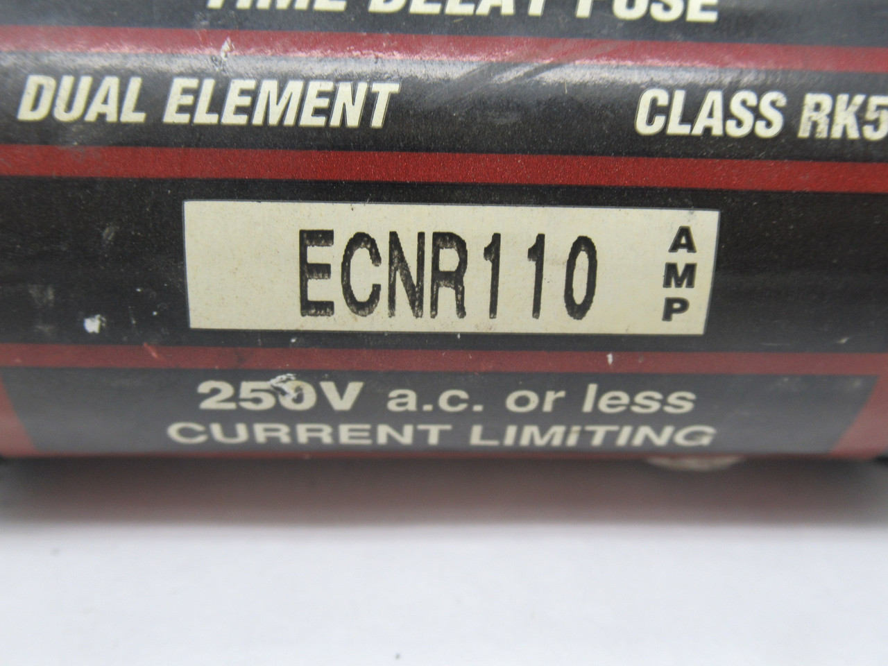 Edison ECNR110 Bullet Time Delay Dual Element Fuse 110A 250VAC USED