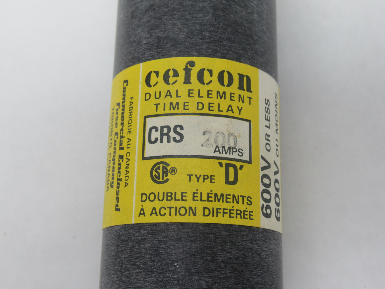 Cefcon CRS200 Dual Element Time Delay Fuse 200A 600V DAMAGED BOX NEW