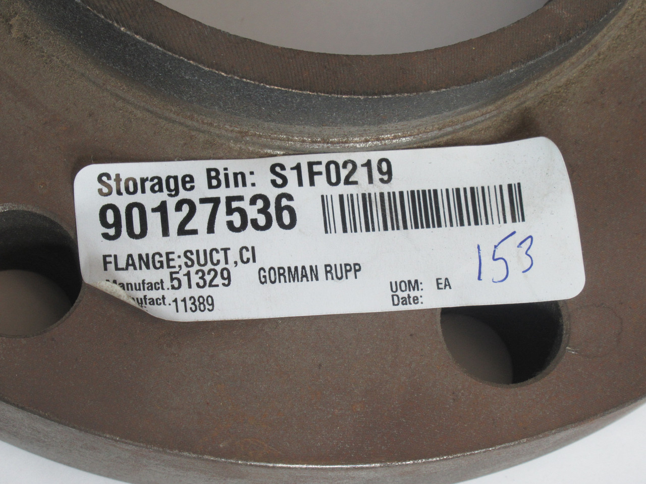 Gorman-Rupp 11389-10010 Cast Iron Suction Flange SHELF WEAR NOP