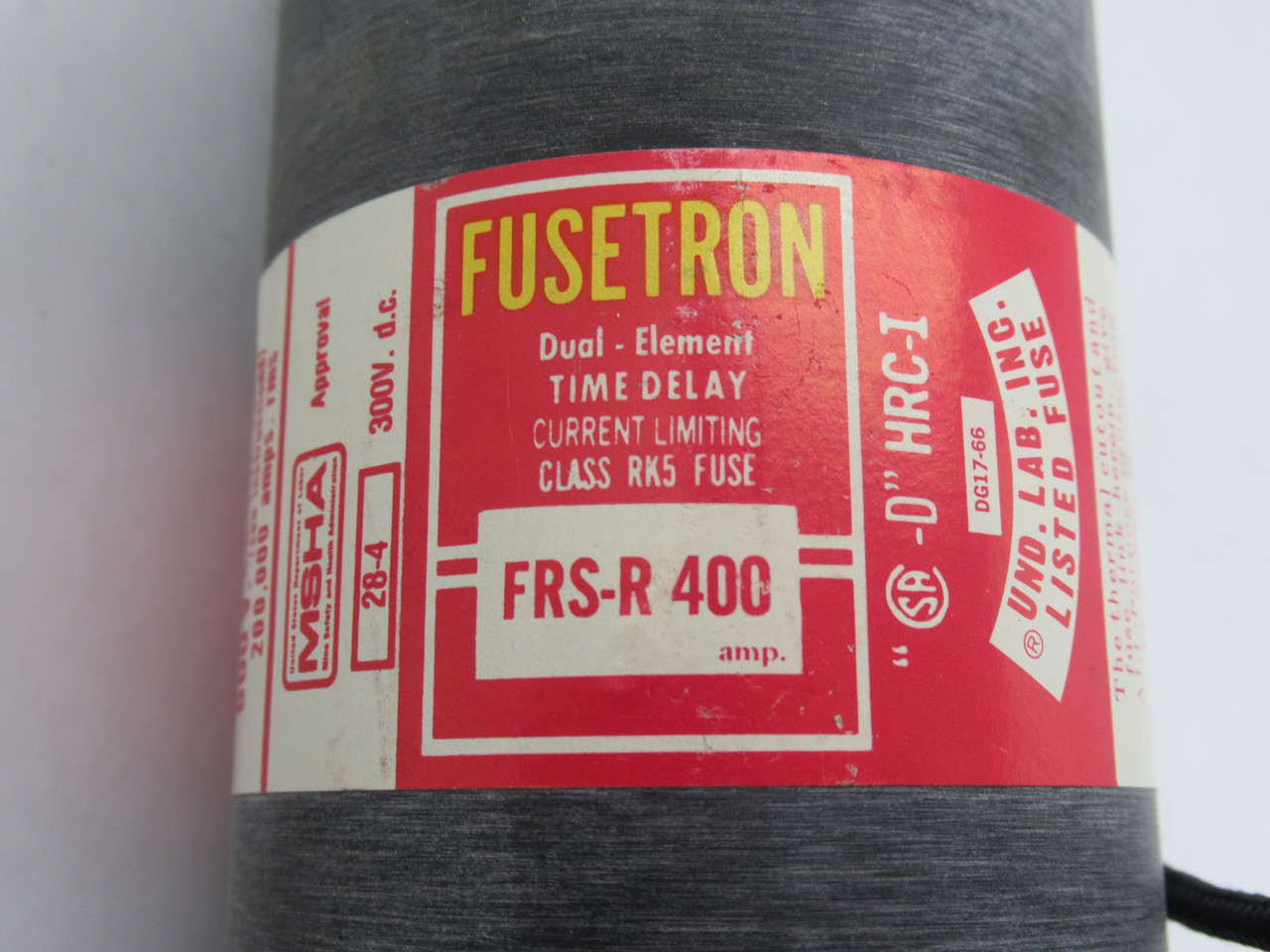 Bussmann FRS-R-400 Fusetron Dual Element Time Delay Fuse 400A Old Style USED