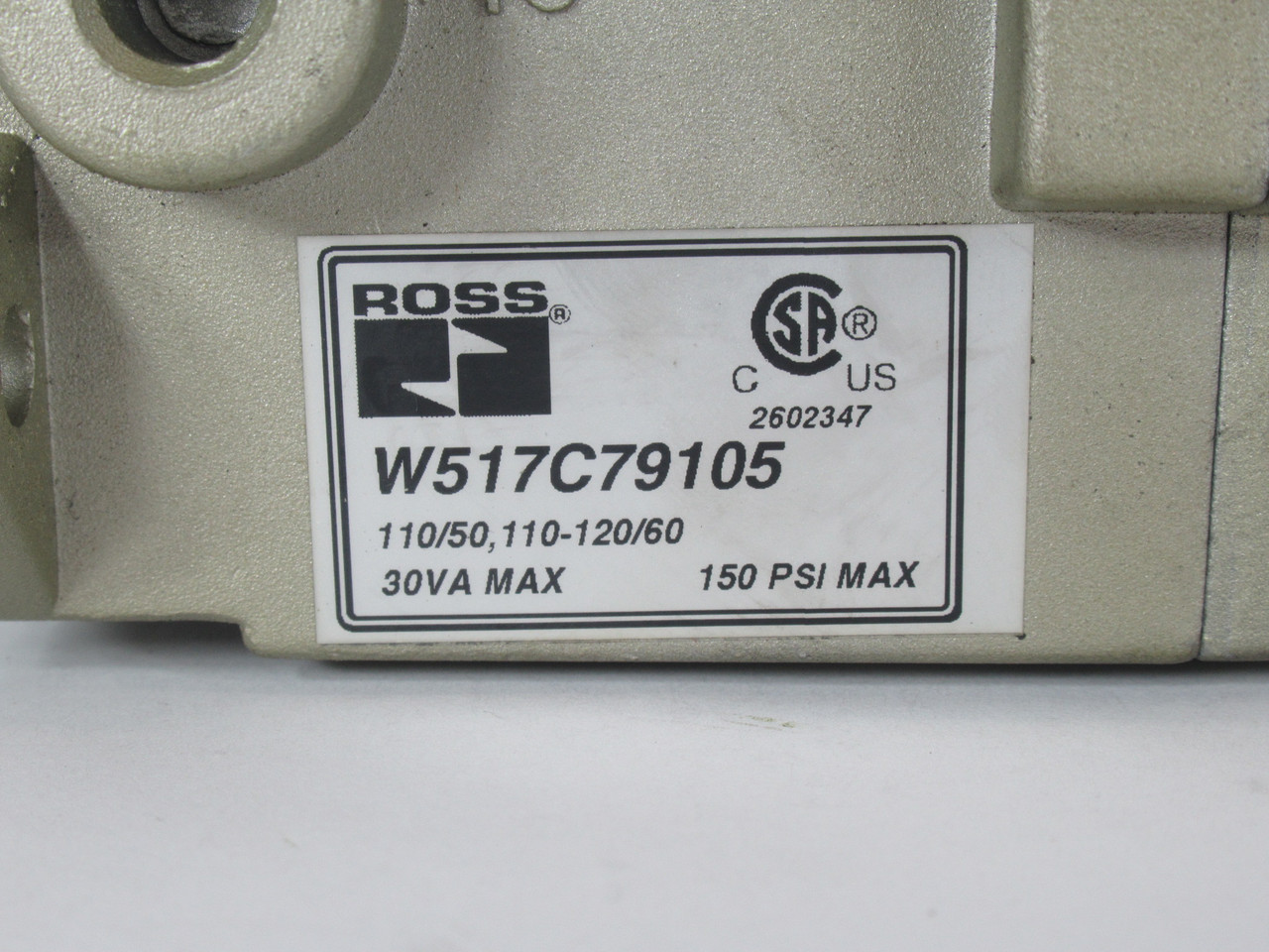 Ross W517C79105 Replacement Solenoid Coil 110V@50Hz 110-120V@60Hz SHELF WEAR NEW