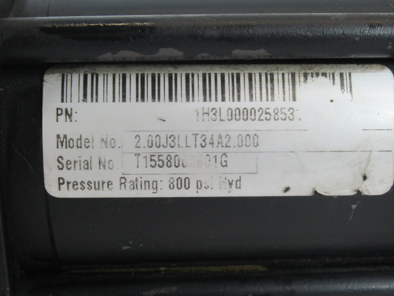 Parker 2.00J3LLT34A2.000 Hydraulic Cylinder 2" Bore 2" Stroke 800 psi USED