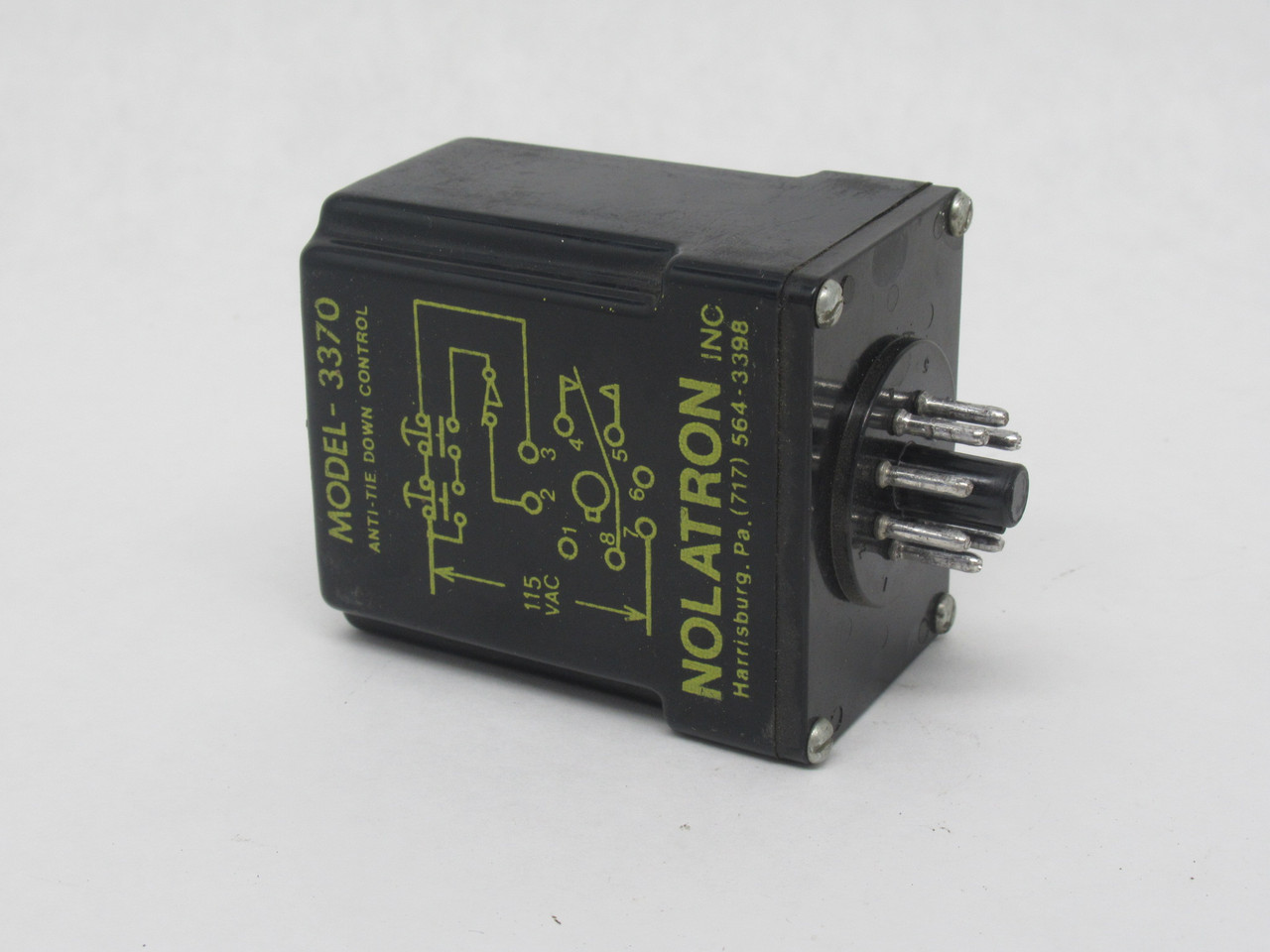 Nolatron 3370 Anti Tie Down Control Relay 115VAC 8-Pin USED