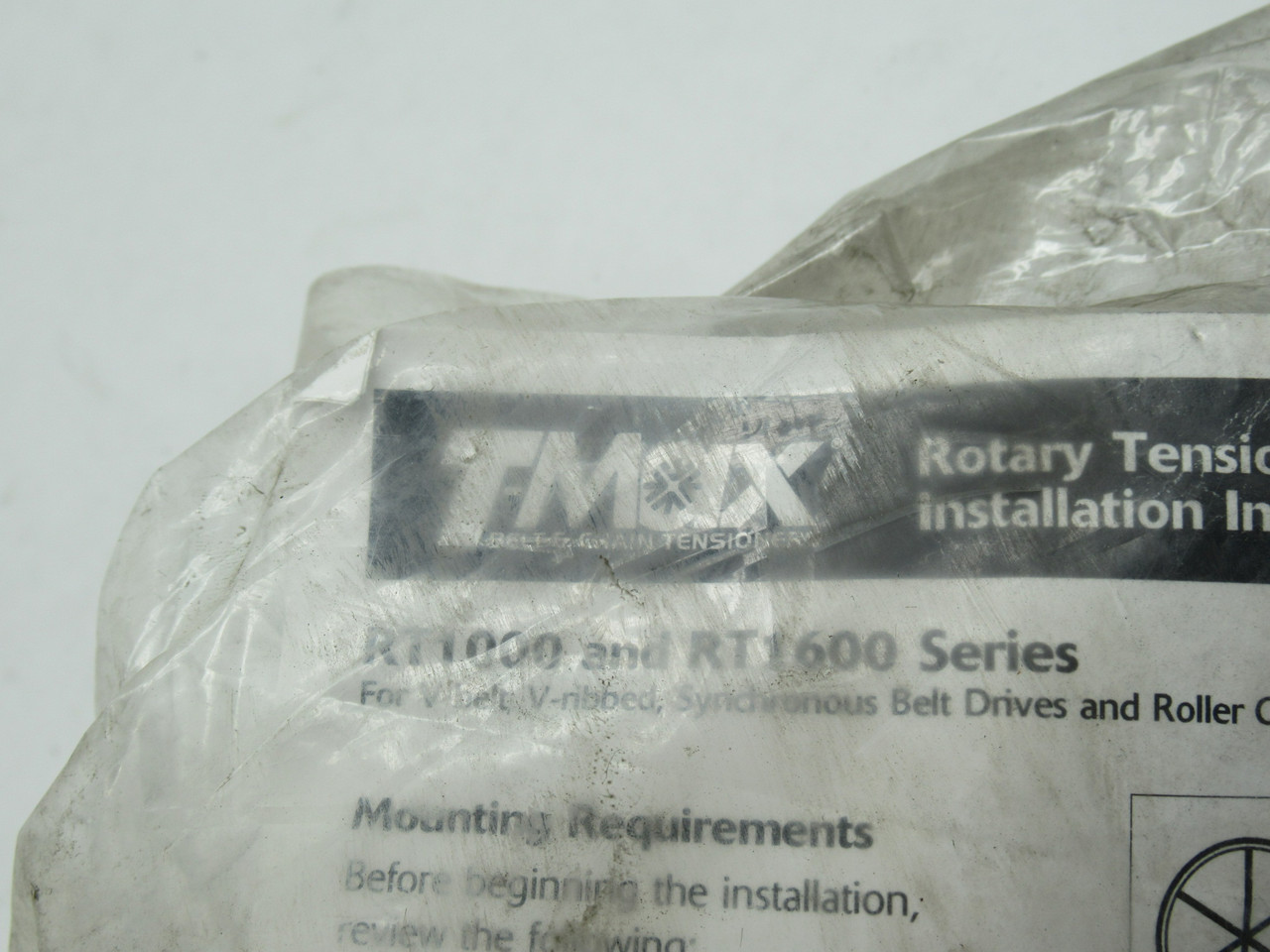 T-Max RT1001 Idler Tensioner 3/8" Shaft 5.37" OAL 2.76" OAW SHELF WEAR NWB