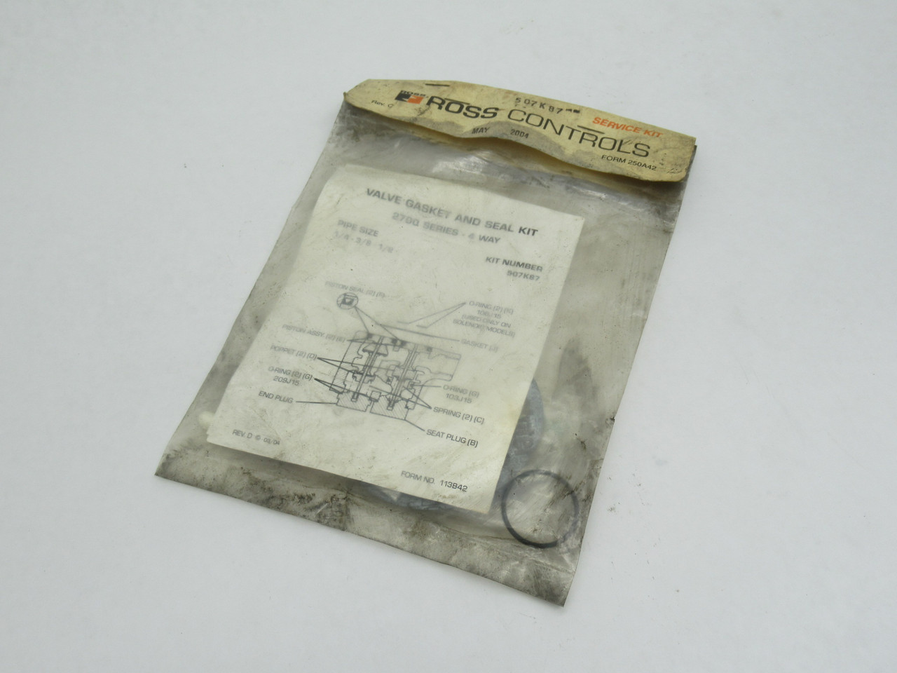 Ross 507K87 Gasket and Seal Kit for 2700 Series 4/2-Way Valve SHELF WEAR NWB
