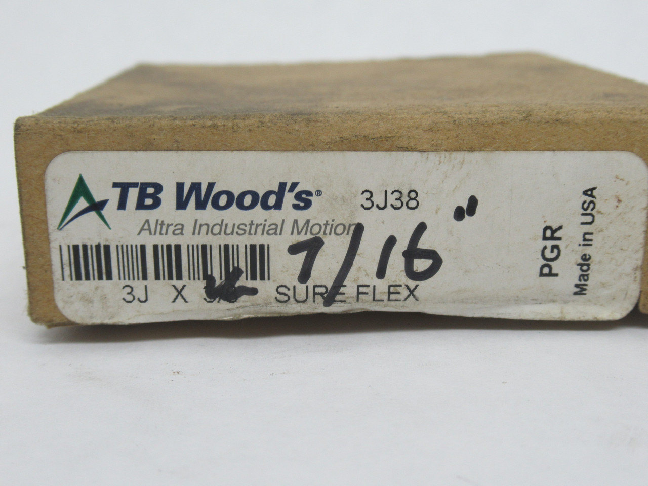 TB Wood's 3J38 3JX3/8 Sleeve Coupling Flange 3/8" Bore WRITING ON BOX NEW