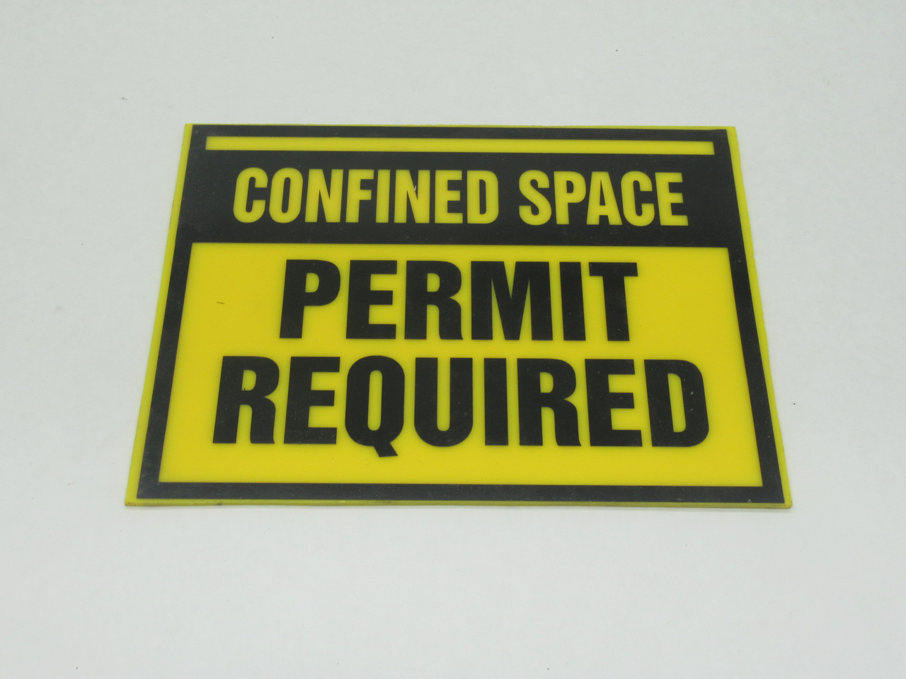 Generic Warning Sign "CONFINED SPACE PERMIT REQUIRED" SHELF WEAR NOP
