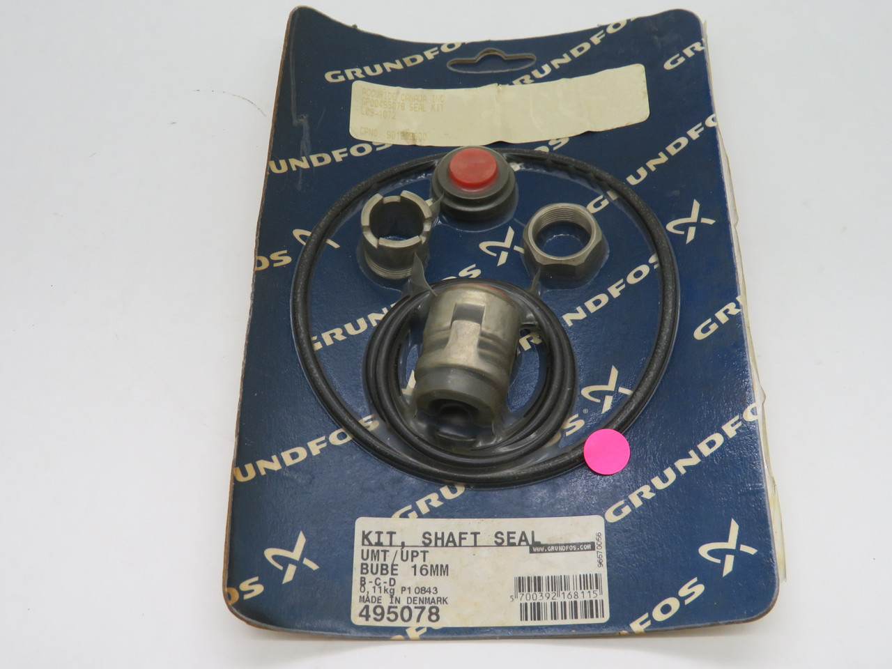 Grundfos 495078 UMT/UPT BUBE-16MM Shaft Seal Kit SEALED/INVENTORY STICKER NWB