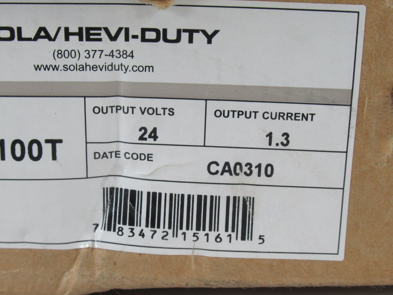 Sola SDP-1-24-100T Power Supply 24VDC 1.3A Out 115/230V 0.7/0.4A In BOX DMG NEW