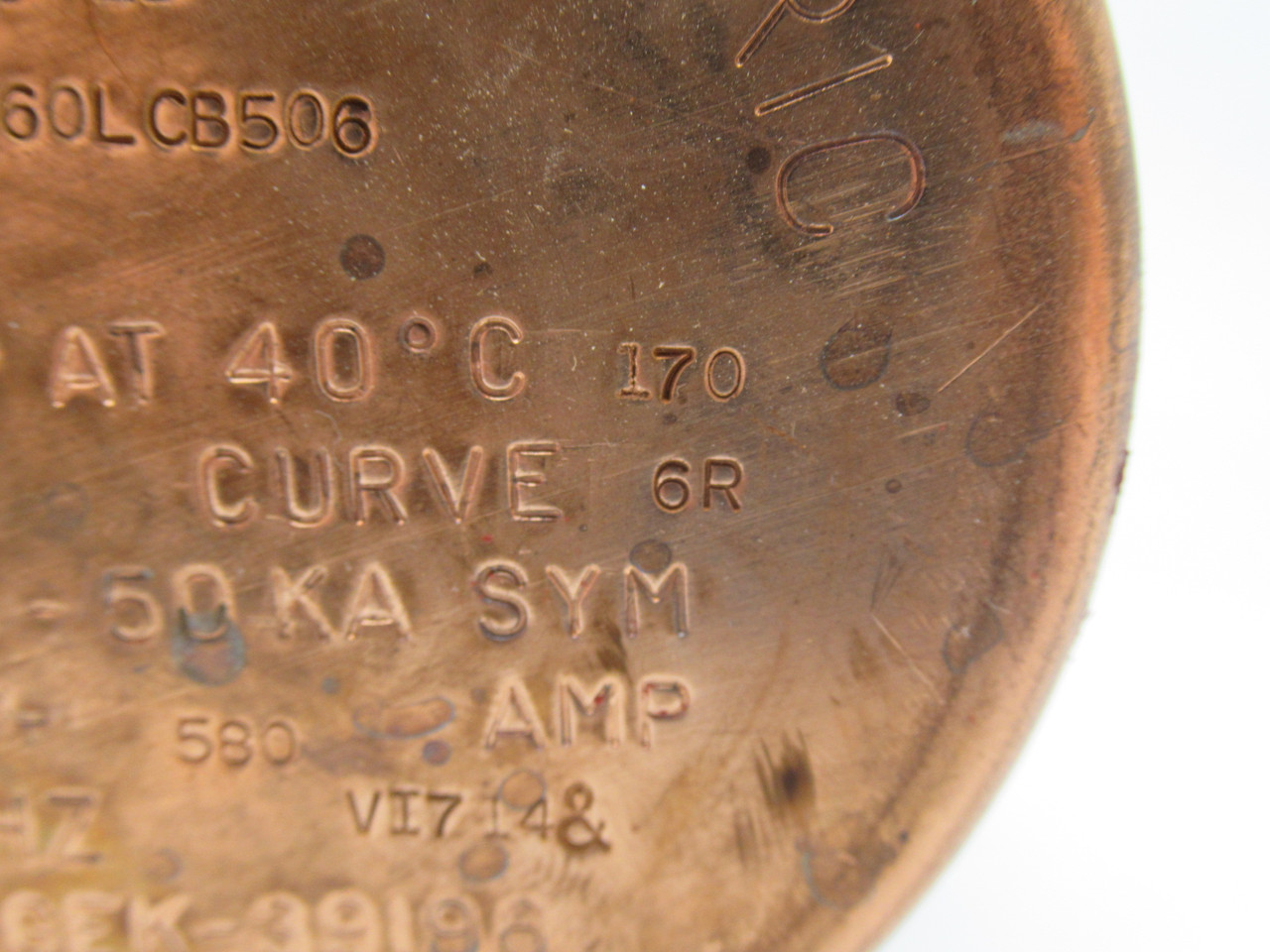 General Electric 9F60LCB506 Motor Starter Fuse 6R 170A 2.54kV USED