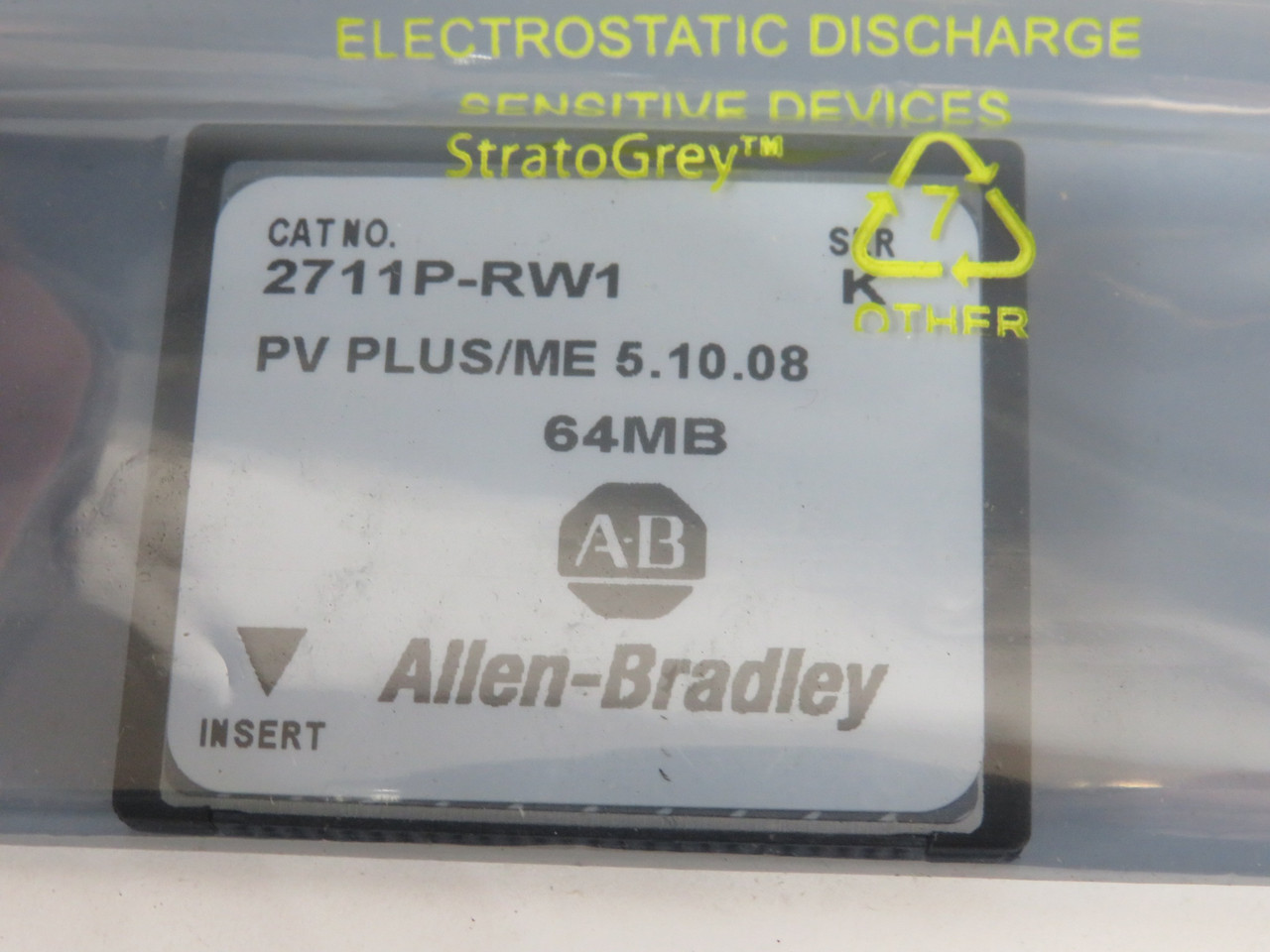 Allen-Bradley 2711P-RW1 Series K PanelView Plus Compact Flash Card 64MB NEW