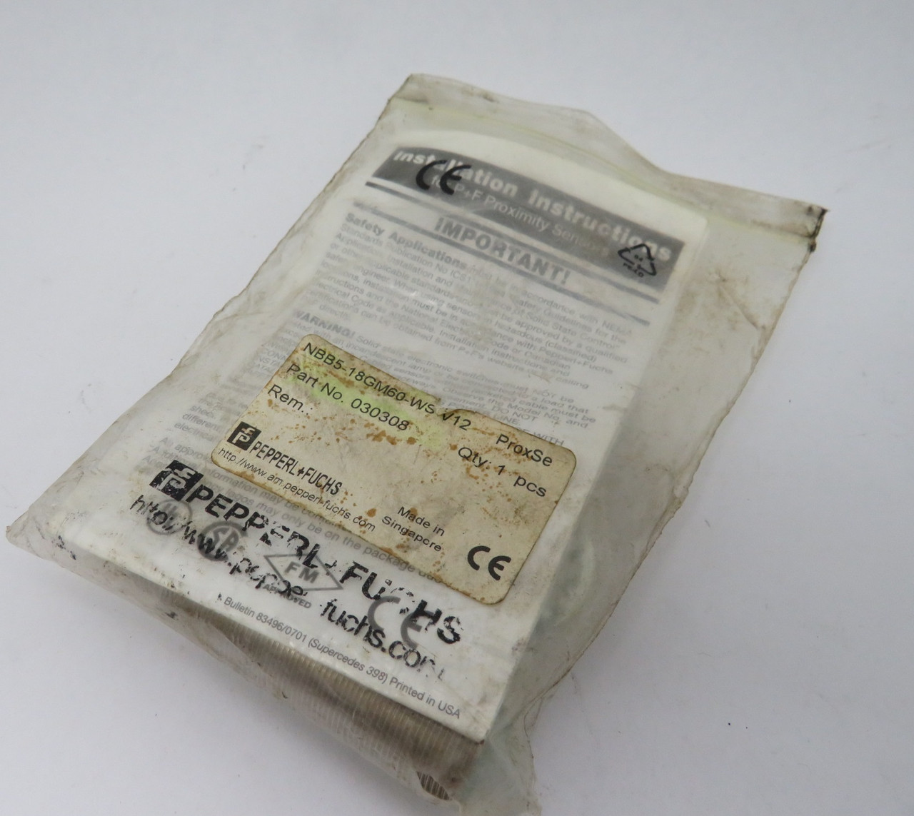 Pepperl + Fuchs NBB5-18GM60-WS-V12 Proximity Sensor 20-250V 5mm DMG BAG NWB